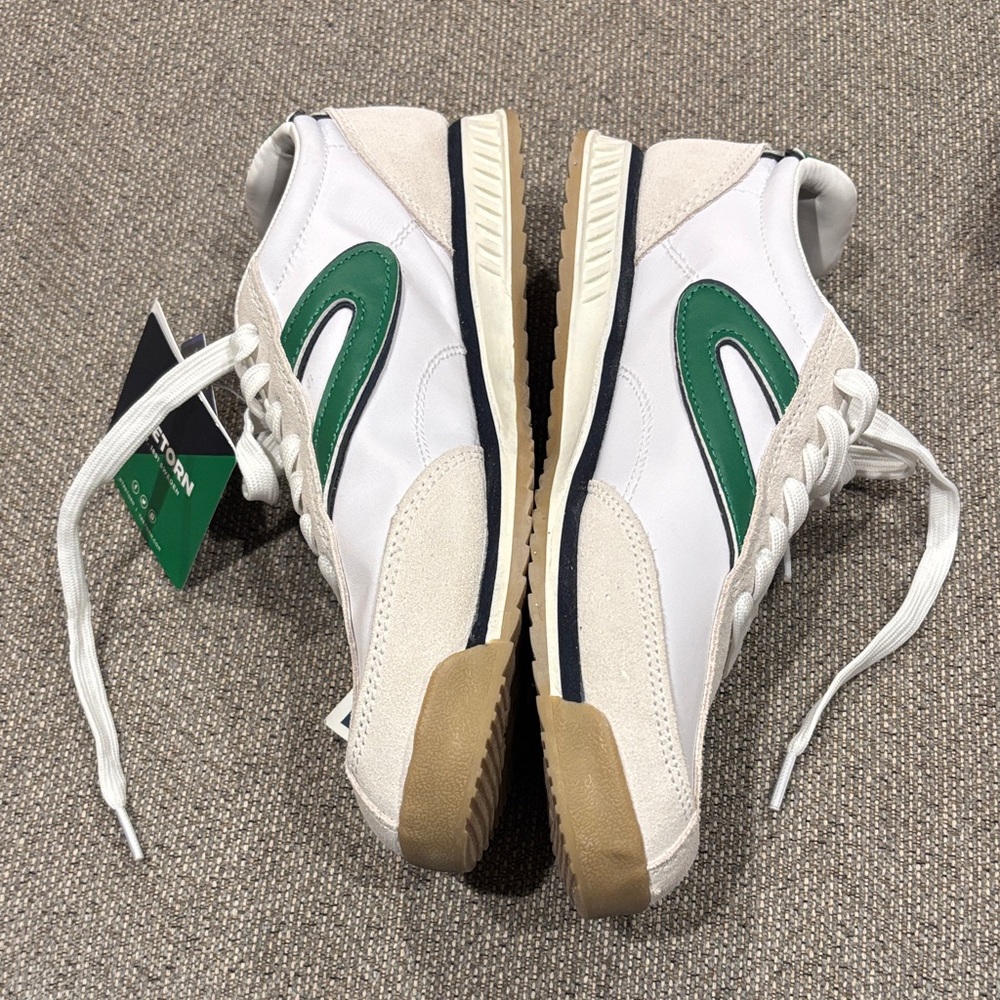 Tretorn Cream and Green Sneakers - Picture 7 of 12